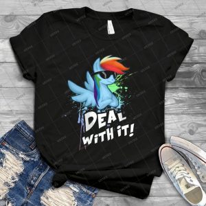 My Little Pony - Mlp - Rainbow Dash - Deal With It 13 - Vintage Men's Shirt Tshirt For Women Classic Handmade Shirt Retro Graphic Tee