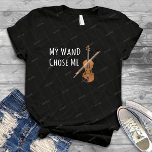 My Wand Chose Me Violinist Viola Violin Music - Vintage Men's Shirt Tshirt For Women Classic Handmade Shirt Retro Graphic Tee