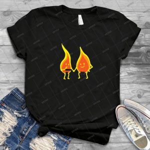 Naked Flames 54 - Vintage Men's Shirt Tshirt For Women Classic Handmade Shirt Retro Graphic Tee