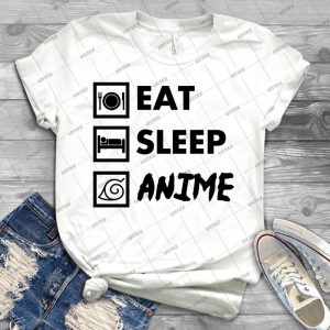 Naruto-Eat Sleep Anime - Best Unisex Trending Handmade T-shirt Gift Idea For Men T-shirt For Woman