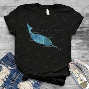 Narwhal Art 35 - Vintage Men's Shirt Tshirt For Women Classic Handmade Shirt Retro Graphic Tee