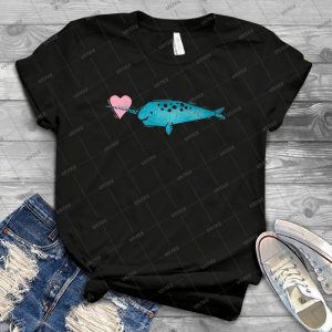 Narwhal Love 90 - Vintage Men's Shirt Tshirt For Women Classic Handmade Shirt Retro Graphic Tee