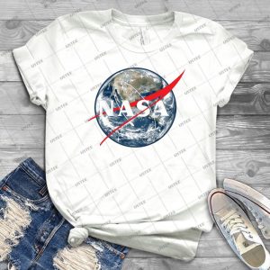 Nasa View Of Earth - Gift Idea Shirt For Men Tee For Women Classic Retro Vintage Graphic T-Shirt