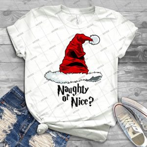 Naughty Or Nice 41 - Vintage Men's Shirt Tshirt For Women Classic Handmade Shirt Retro Graphic Tee