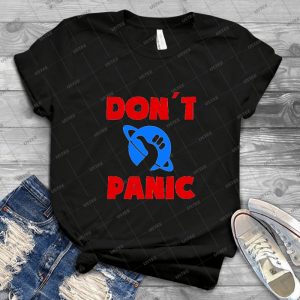 Ne Paniquez Pas 44 - Vintage Men's Shirt Tshirt For Women Classic Handmade Shirt Retro Graphic Tee