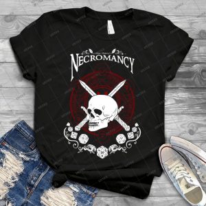 Necromancy - D&D Magic School Series - White 99 - Vintage Men's Shirt Tshirt For Women Classic Handmade Shirt Retro Graphic Tee