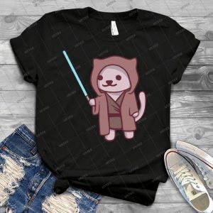 Neko Atsume-Jedi Cat - Best Unisex Trending Handmade T-shirt Gift Idea For Men T-shirt For Woman