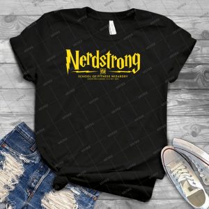Nerdstrong-House Colors Gold And Black - Best Unisex Trending Handmade T-shirt Gift Idea For Men T-shirt For Woman