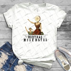 Neutral Milk Hotel - In The Aeroplane Over The Sea 45 - Vintage Men's Shirt Tshirt For Women Classic Handmade Shirt Retro Graphic Tee