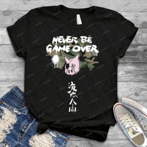 Never Be Game Over 82 - Vintage Men's Shirt Tshirt For Women Classic Handmade Shirt Retro Graphic Tee