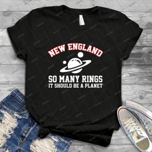 New England So Many Rings - Vintage Men's Shirt Tshirt For Women Classic Handmade Shirt Retro Graphic Tee