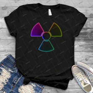 New Rainbow Nuclear Symbol 90 - Gift Idea Shirt For Men Tee For Women Classic Retro Vintage Graphic T-Shirt