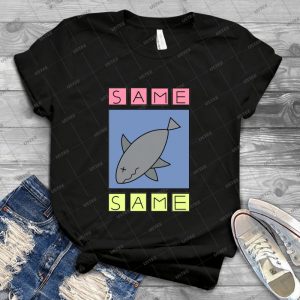 Nichijou-Same - Shark - - Vintage Men's Shirt Tshirt For Women Classic Handmade Shirt Retro Graphic Tee