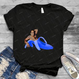Nicolas Cage In A Banana-Blue - Vintage Men's Shirt Tshirt For Women Classic Handmade Shirt Retro Graphic Tee
