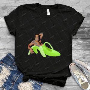 Nicolas Cage In A Banana-Green - Vintage Men's Shirt Tshirt For Women Classic Handmade Shirt Retro Graphic Tee