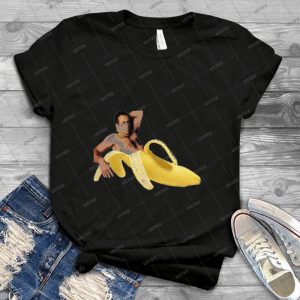 Nicolas Cage In A Banana - Original Yellow 91 - Vintage Men's Shirt Tshirt For Women Classic Handmade Shirt Retro Graphic Tee