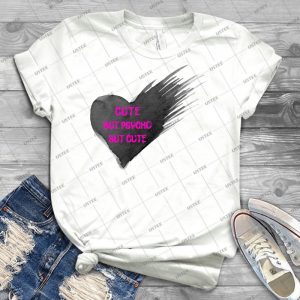 Niedlich- Aber Psycho, Aber Niedlich- - Vintage Men's Shirt Tshirt For Women Classic Handmade Shirt Retro Graphic Tee
