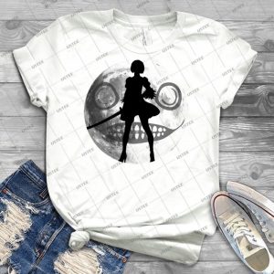 Nier Automata 2b Moon 89 - Vintage Men's Shirt Tshirt For Women Classic Handmade Shirt Retro Graphic Tee