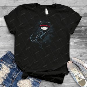 Ninja Cat 11 - Best Unisex Trending Handmade T-shirt Gift Idea For Men T-shirt For Woman