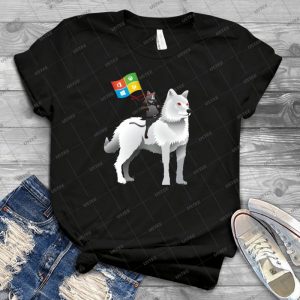 Ninja Cat Wolf 52 - Vintage Men's Shirt Tshirt For Women Classic Handmade Shirt Retro Graphic Tee
