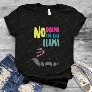 No Drama For This Llama 65 - Vintage Men's Shirt Tshirt For Women Classic Handmade Shirt Retro Graphic Tee