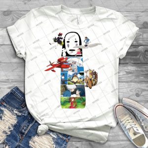 No Face-Hayao Miyazaki Films 77 - Vintage Men's Shirt Tshirt For Women Classic Handmade Shirt Retro Graphic Tee