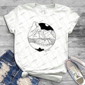 Norway - Lofoten Landscape 77 - Vintage Men's Shirt Tshirt For Women Classic Handmade Shirt Retro Graphic Tee