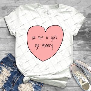 Not A Girl - Vintage Men's Shirt Tshirt For Women Classic Handmade Shirt Retro Graphic Tee