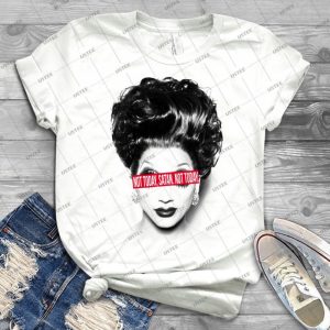 Not Today, Satan- Not Today- - Vintage Men's Shirt Tshirt For Women Classic Handmade Shirt Retro Graphic Tee