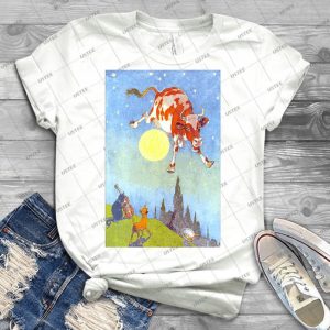 Nursery Rhyme Hey Diddle Diddle 76 - Trending Shirt For Women Vintage Retro Tee For Men Kid's T-Shirt Handmade Shirt
