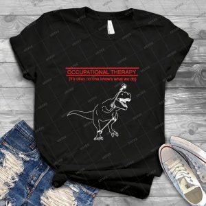 Occupational Therapy - Black Background - - Vintage Men's Shirt Tshirt For Women Classic Handmade Shirt Retro Graphic Tee