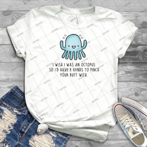 Octopus Butt 12 - Vintage Men's Shirt Tshirt For Women Classic Handmade Shirt Retro Graphic Tee