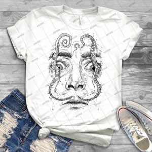 Octopus Dali 70 - Vintage Men's Shirt Tshirt For Women Classic Handmade Shirt Retro Graphic Tee