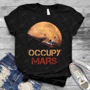 Ocupar A Mars Spacex Starman - Vintage Men's Shirt Tshirt For Women Classic Handmade Shirt Retro Graphic Tee