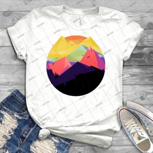 Oh The Mountains 4 - Vintage Men's Shirt Tshirt For Women Classic Handmade Shirt Retro Graphic Tee