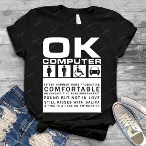 Ok Computer-Radiohead - Vintage Men's Shirt Tshirt For Women Classic Handmade Shirt Retro Graphic Tee