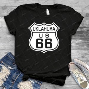 Oklahoma Route 66 - Vintage Men's Shirt Tshirt For Women Classic Handmade Shirt Retro Graphic Tee