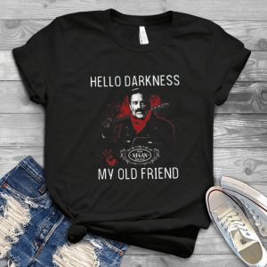Old Negan Brand Hello Darkness My Old Friend In The Walking Dead Funny Tee - The Walking Dead Season 10 Old Negan Chase Zombies Handmade Shirt