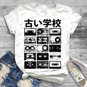 Old School Cassettes - Vintage Distressed Look - 26 - Best Unisex Trending Handmade T-shirt Gift Idea For Men T-shirt For Woman