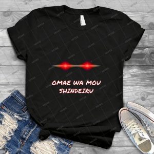 Omae Wa Mou Shindeiru - Vintage Men's Shirt Tshirt For Women Classic Handmade Shirt Retro Graphic Tee