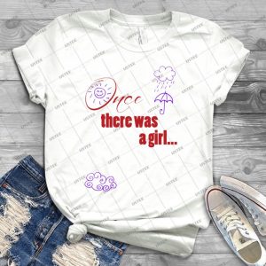 Once There Was A Girl - Embellished With Weather 70 - Trending Shirt For Women Vintage Retro Tee For Men Kid's T-Shirt Handmade Shirt