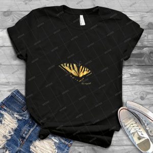One Butterfly 32 - Vintage Men's Shirt Tshirt For Women Classic Handmade Shirt Retro Graphic Tee