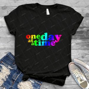 One Day At A Time-Title Logo - Rainbow - - Best Unisex Trending Handmade T-shirt Gift Idea For Men T-shirt For Woman