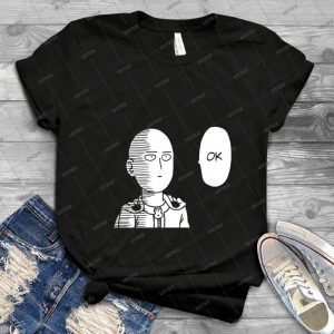 One Punch Man - Saitama Ok  35 - Vintage Men's Shirt Tshirt For Women Classic Handmade Shirt Retro Graphic Tee