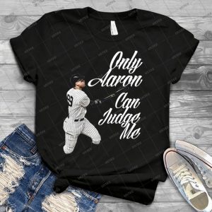 Only Aaron Can Judge Me-Aaron Judge-Dark Background - Gift Idea Shirt For Men Tee For Women Classic Retro Vintage Graphic T-Shirt