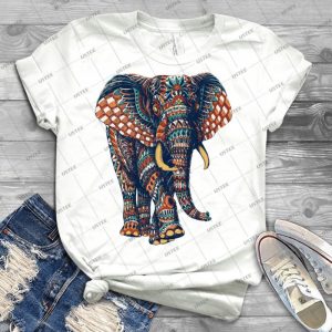 Ornate Elephant V2 - Color Version - - Best Unisex Trending Handmade T-shirt Gift Idea For Men T-shirt For Woman