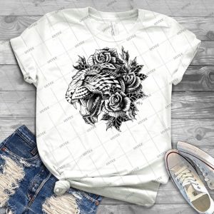 Ornate Leopard 57 - Vintage Men's Shirt Tshirt For Women Classic Handmade Shirt Retro Graphic Tee