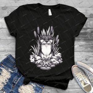 Otter & Aquatic Plants - Best Unisex Trending Handmade T-shirt Gift Idea For Men T-shirt For Woman