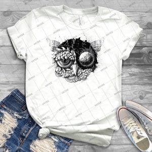 Owl Day & Owl Night 74 - Vintage Men's Shirt Tshirt For Women Classic Handmade Shirt Retro Graphic Tee