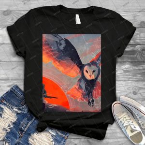 Owl Hunt 95 - Vintage Men's Shirt Tshirt For Women Classic Handmade Shirt Retro Graphic Tee